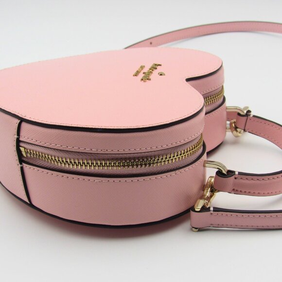 💖 Kate Spade New York Love Shack Heart Crossbody – Pink Saffiano Leather 💖 - Picture 5 of 8